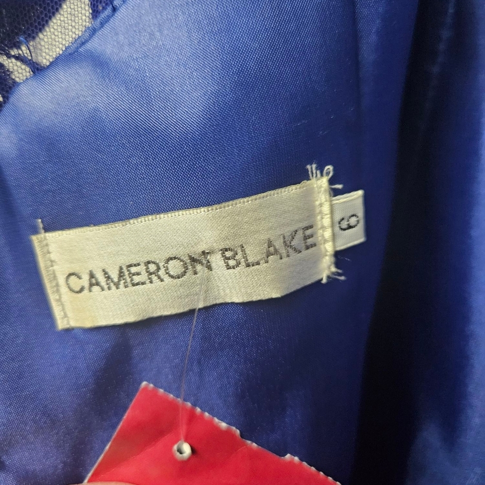 Cameron Blake Blue Embroidered Evening Gown - Picture 5 of 5